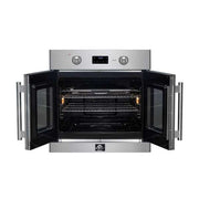 FORNO Asti 30-Inch French Door Electric Wall Oven, 3.58 Cu. Ft., Air Fry, Self-Clean, Sous Vide (Model FBOEL1333-30)