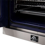 FORNO Gallico 30-Inch Electric Single Wall Oven, 3.58 cu ft, French Door, Air Fry, Sous Vide, Self Clean, Telescopic Racks (Model FBOEL1371-30)