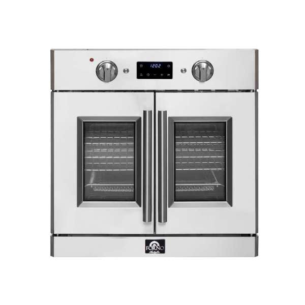 FORNO Gallico 30-Inch Electric Single Wall Oven, 3.58 cu ft, French Door, Air Fry, Sous Vide, Self Clean, Telescopic Racks (Model FBOEL1371-30)