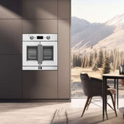 FORNO Gallico 30-Inch Electric Single Wall Oven, 3.58 cu ft, French Door, Air Fry, Sous Vide, Self Clean, Telescopic Racks (Model FBOEL1371-30)