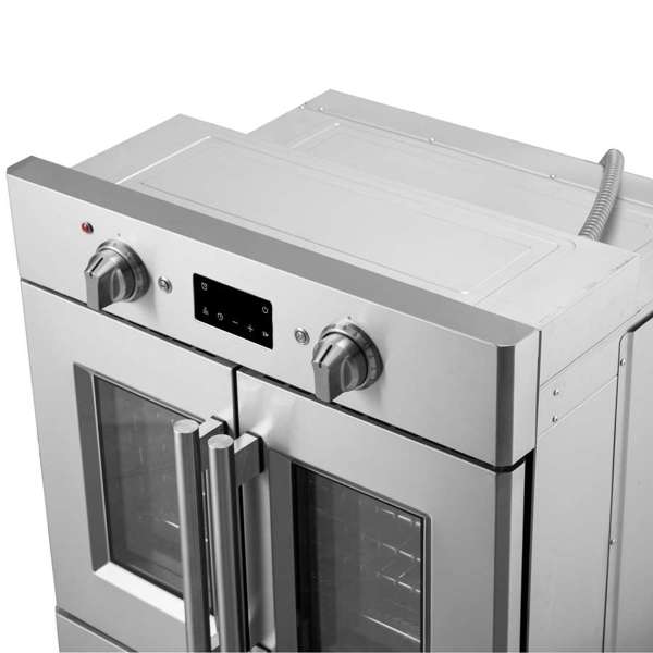 FORNO Gallico 30-Inch Electric Single Wall Oven, 3.58 cu ft, French Door, Air Fry, Sous Vide, Self Clean, Telescopic Racks (Model FBOEL1371-30)