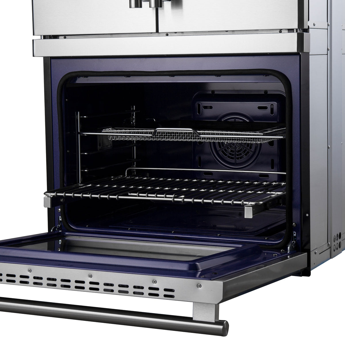 FORNO Gallico 30-Inch French Door Double Electric Wall Oven, 7.36 Cu. Ft., Air Fry, Self-Clean, Sous Vide, Telescopic Racks, Model FBOEL1388-30