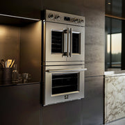 FORNO Gallico 30-Inch French Door Double Electric Wall Oven, 7.36 Cu. Ft., Air Fry, Self-Clean, Sous Vide, Telescopic Racks, Model FBOEL1388-30