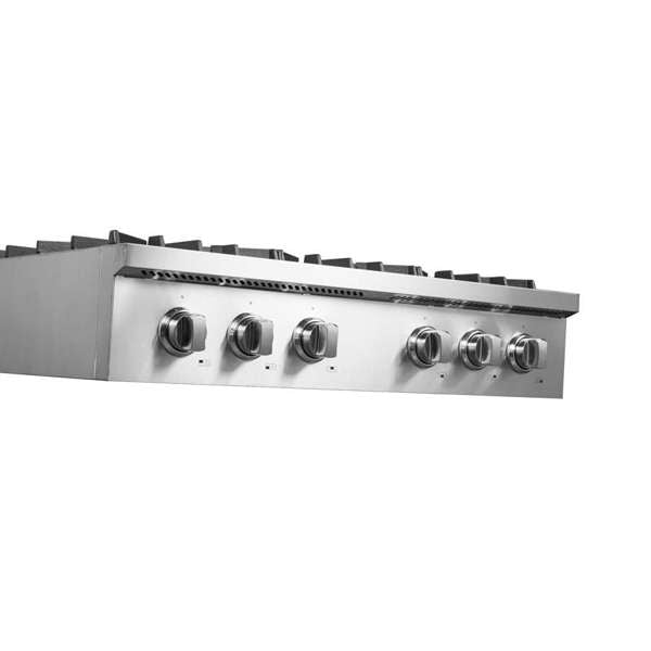 Forno Cossato 36-Inch Gas Rangetop with 6 Sealed Burners, Stainless Steel (Model FCTGS5737-36)
