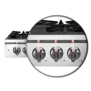 FORNO Spezia 30-Inch Gas Rangetop with 5 Sealed Burners, Stainless Steel (Model FCTGS5751-30)