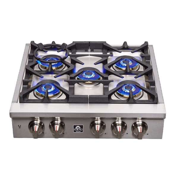 FORNO Spezia 30-Inch Gas Rangetop with 5 Sealed Burners, Stainless Steel (Model FCTGS5751-30)