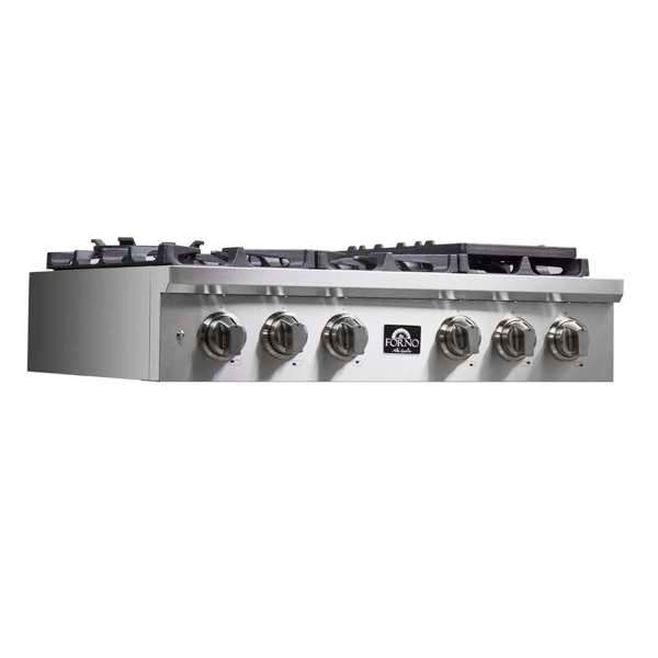 Forno Spezia 36-Inch Gas Rangetop with 6 Sealed Burners, Stainless Steel (Model FCTGS5751-36)