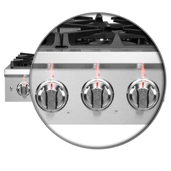 Forno Spezia 36-Inch Gas Rangetop with 6 Sealed Burners, Stainless Steel (Model FCTGS5751-36)