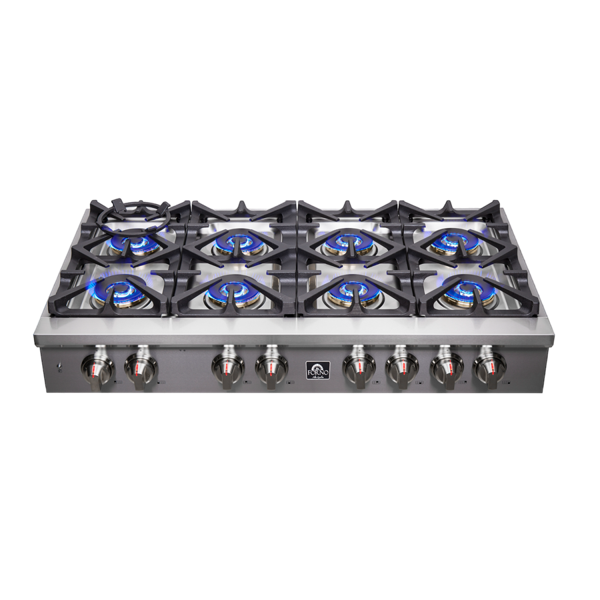 Forno Spezia 48-Inch Gas Rangetop with 8 Sealed Burners, Stainless Steel (Model FCTGS5751-48)