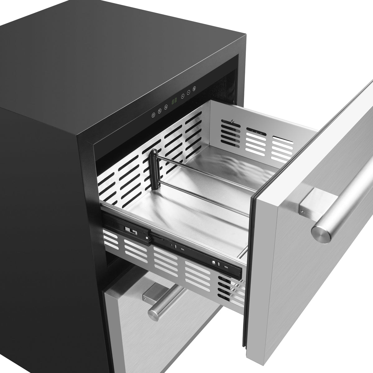 Forno Cosenza 24-Inch Built-In Drawer Freezer with Ice Maker, 4.69 Cu. Ft., Stainless Steel (Model FDRBI1838-24S)