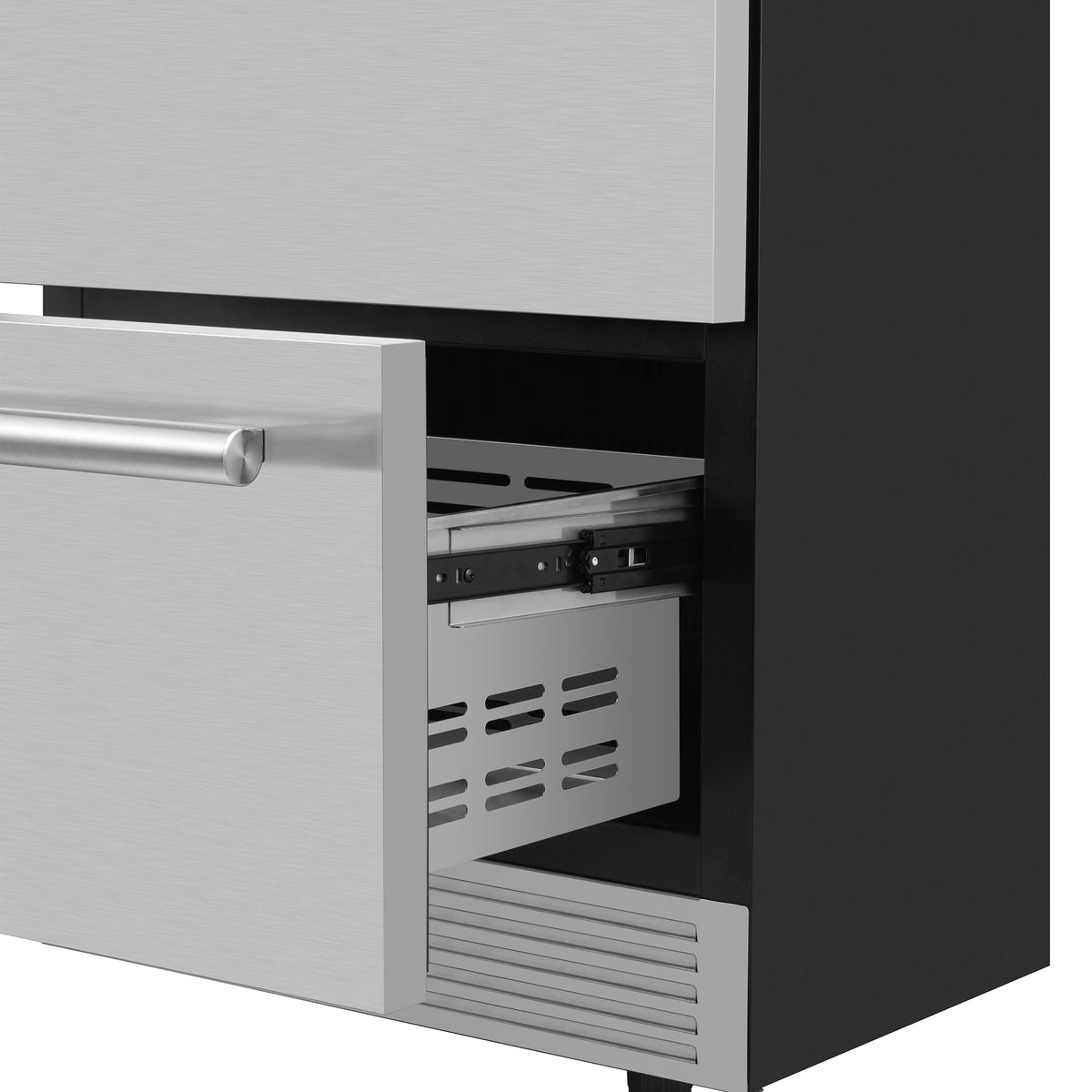 Forno Cosenza 24-Inch Built-In Drawer Freezer with Ice Maker, 4.69 Cu. Ft., Stainless Steel (Model FDRBI1838-24S)