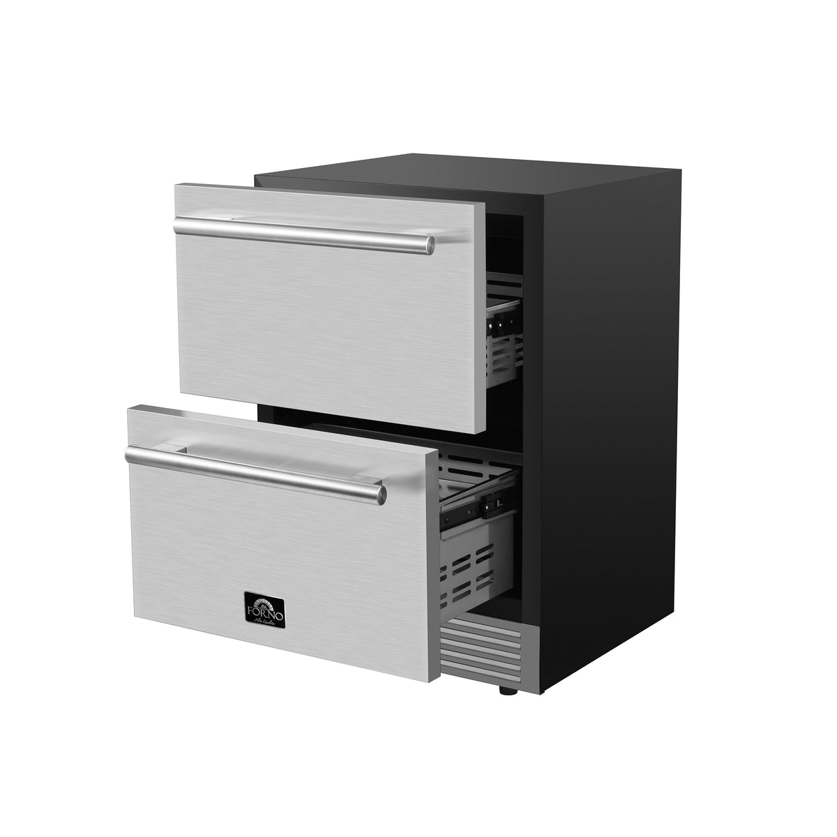 Forno Cosenza 24-Inch Built-In Drawer Freezer with Ice Maker, 4.69 Cu. Ft., Stainless Steel (Model FDRBI1838-24S)