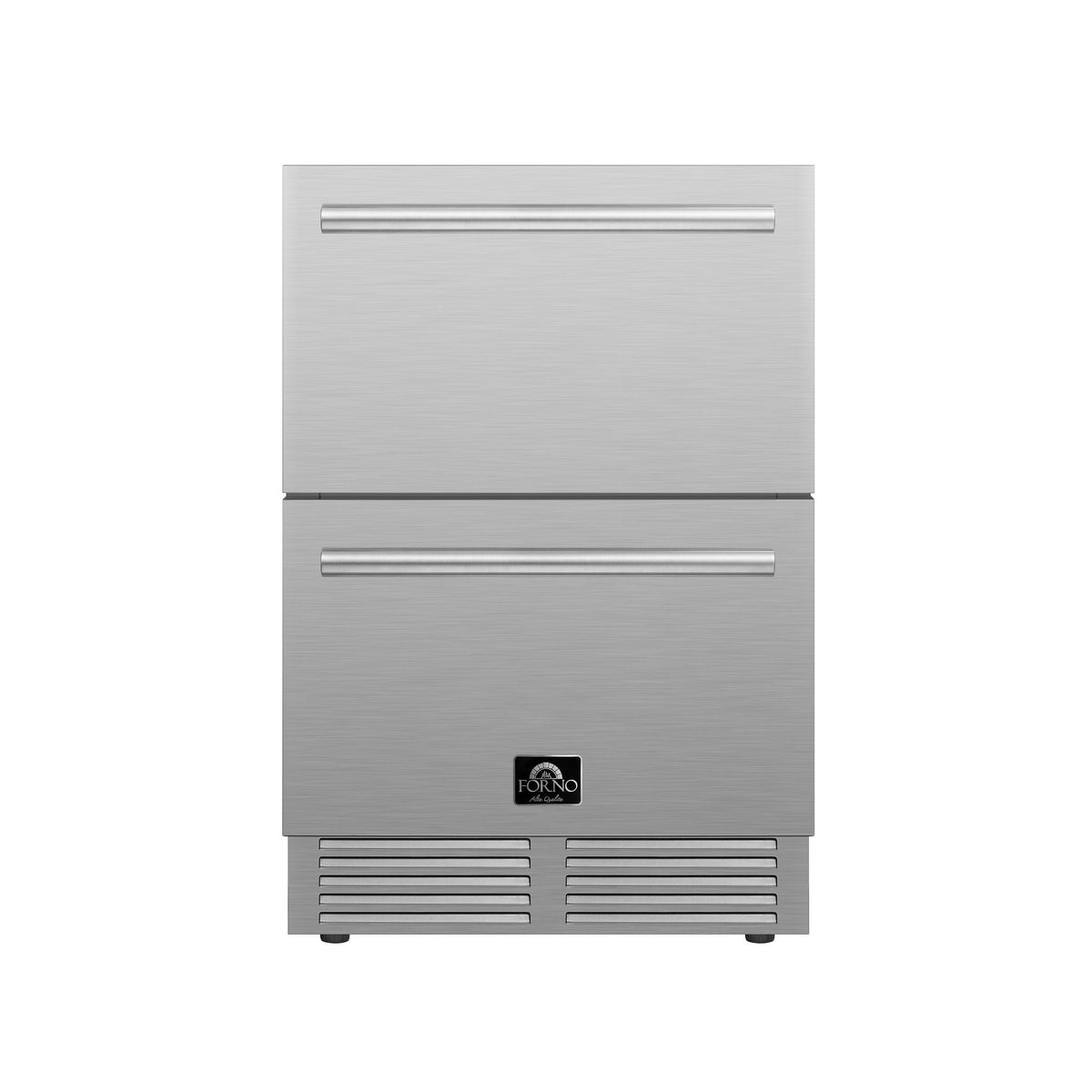 FORNO Como 24-Inch Indoor/Outdoor Drawer Refrigerator, 4.87 Cu. Ft., Stainless Steel (FDROD1611-24S)