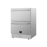 FORNO Como 24-Inch Indoor/Outdoor Drawer Refrigerator, 4.87 Cu. Ft., Stainless Steel (FDROD1611-24S)