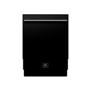 Forno Romano 24-Inch Built-In Tall Tub Dishwasher, Black with Stainless Steel Handles (Model FDWBI8035-24BLK)