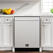 FORNO Romano 24-Inch Built-In Tall Tub Dishwasher, Stainless Steel, Model FDWBI8035-24S