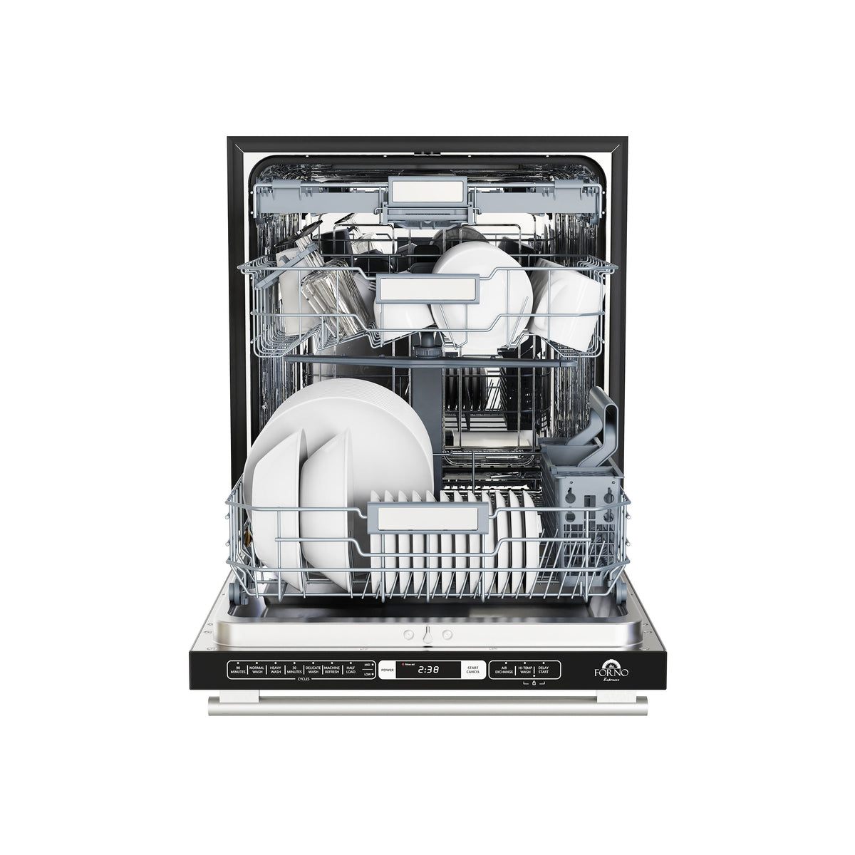 FORNO Romano 24-Inch Built-In Tall Tub Dishwasher, Stainless Steel, Model FDWBI8035-24S