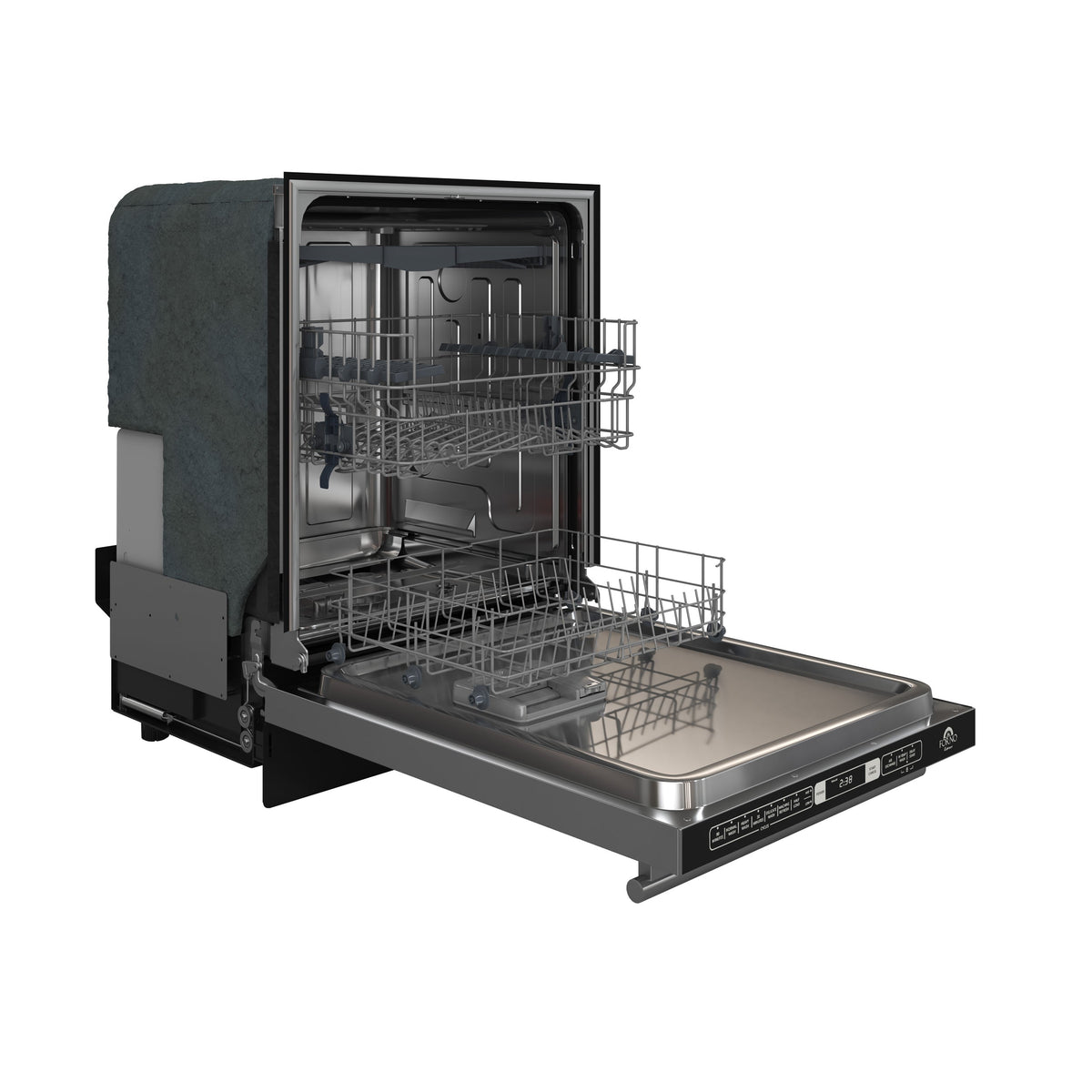 FORNO Romano 24-Inch Built-In Tall Tub Dishwasher, Stainless Steel, Model FDWBI8035-24S
