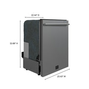 FORNO Romano 24-Inch Built-In Tall Tub Dishwasher, Stainless Steel, Model FDWBI8035-24S