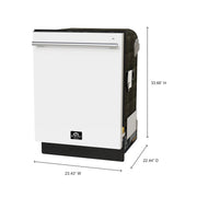Forno Espresso Romano 24-Inch Built-In Tall Tub Dishwasher, White with Stainless Steel Handles (FDWBI8035-24WHT)