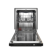 FORNO Pozzo 24-Inch Built-In Dishwasher, Black Finish with Stainless Steel Handles (Model FDWBI8067-24BLK)