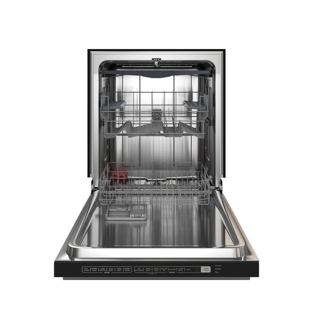 Forno Pozzo 24-Inch Built-In Dishwasher, Black with Antique Brass Handle (Model FDWBI8067-24BLK)