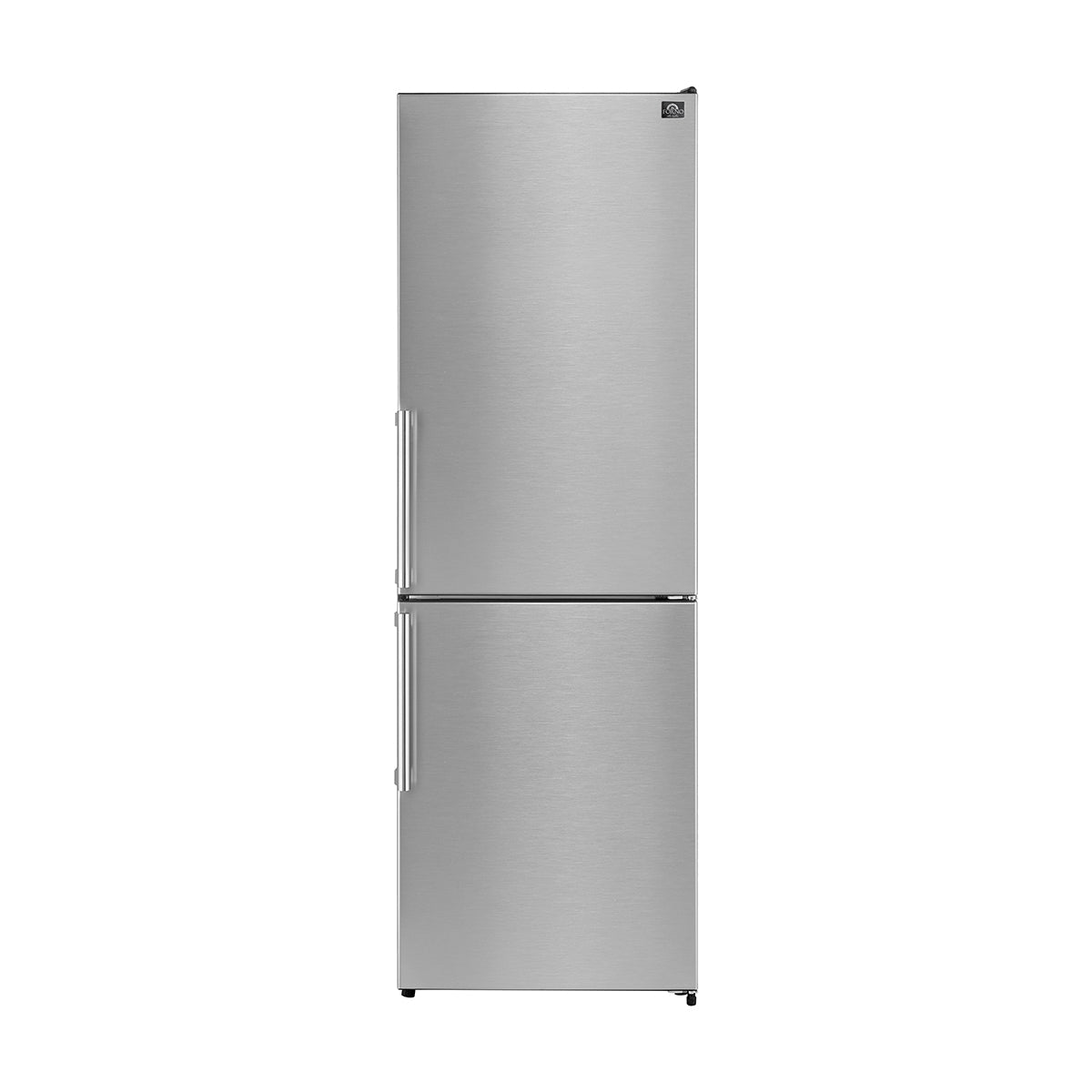Forno Guardia 24 in Bottom Freezer Refrigerator, 10.8 cu ft, Right-Hinged Door, Stainless Steel (Model FFFFD1778-24RS)