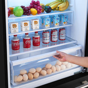 Forno Milano 31 in. Bottom Freezer Refrigerator, 17.2 cu ft, Right-Hinged Door, Black with Stainless Steel Handles (Model FFFFD1785-31BLK)