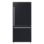 Forno Milano 31 in. Bottom Freezer Refrigerator, 17.2 cu ft, Right-Hinged Door, Black with Stainless Steel Handles (Model FFFFD1785-31BLK)