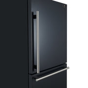 Forno Milano 31 in. Bottom Freezer Refrigerator, 17.2 cu ft, Right-Hinged Door, Black with Stainless Steel Handles (Model FFFFD1785-31BLK)