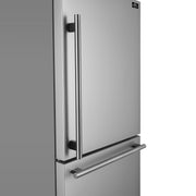 Forno Milano 31-Inch French Door Refrigerator with Bottom Freezer, 17.2 cu ft, Stainless Steel, Right Swing (Model FFFFD1785-31S)