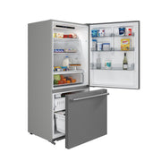 Forno Milano 31-Inch French Door Refrigerator with Bottom Freezer, 17.2 cu ft, Stainless Steel, Right Swing (Model FFFFD1785-31S)