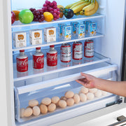 Forno Espresso Milano 31-Inch French Door Refrigerator with Bottom Freezer, 17.2 Cu. Ft., Right Swing, White with Stainless Steel Handles (Model FFFFD1785-31WHT)