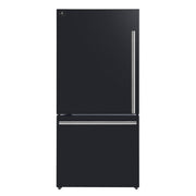 FORNO Milano 62" Side-by-Side Refrigerator, 34.4 cu ft, Ice Maker, Black with Stainless Steel Accents (FFFFD1787-60BLK)