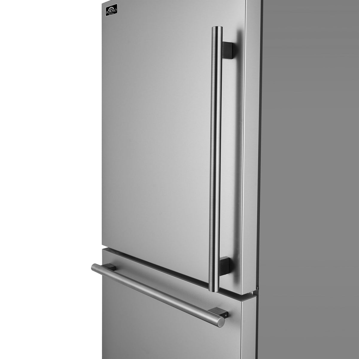 Forno Espresso Milano 31-Inch French Door Refrigerator with Bottom Freezer, 17.2 cu ft, Left Swing, Ice Maker, Stainless Steel, Model FFFFD1786-31S