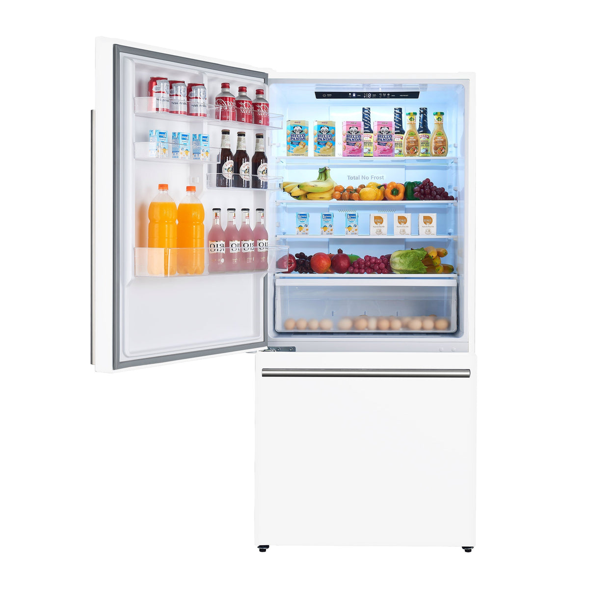 Forno Espresso Milano 31 in French Door Refrigerator with Bottom Freezer, 17.2 cu ft, Left Swing, Ice Maker, White Finish, Includes Stainless Steel Handles (Model FFFFD1786-31WHT)