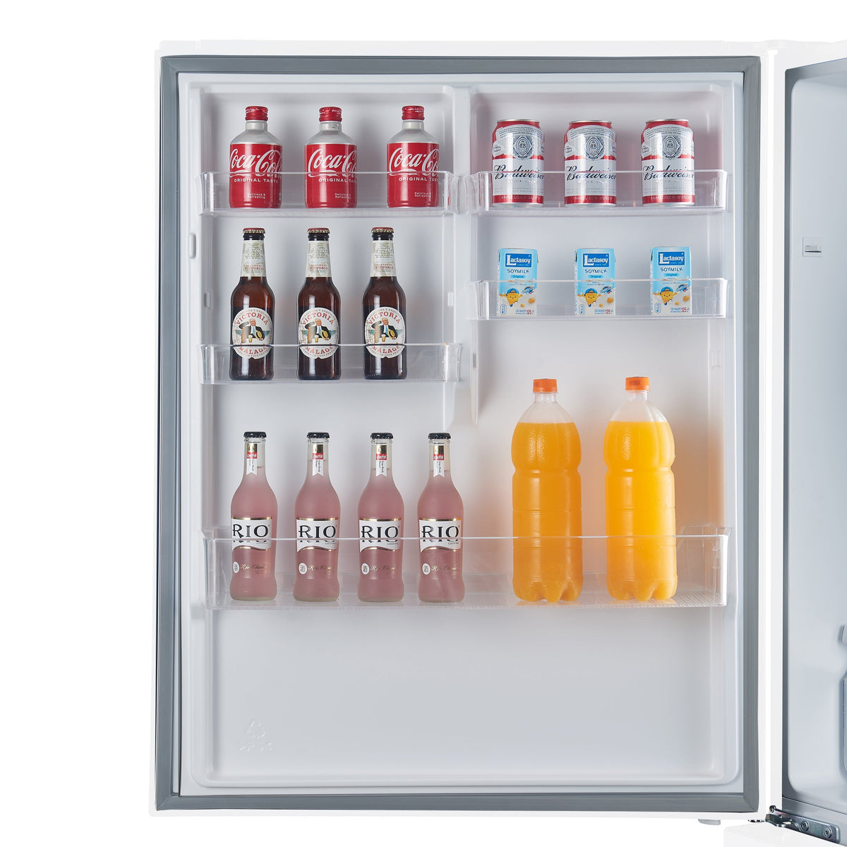 FORNO Milano 62-Inch Side-by-Side Refrigerator, 34.4 cu. ft., Ice Maker, White with Stainless Steel Accents (Model FFFFD1787-60WHT)