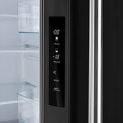 Forno Gallipoli 30-Inch French Door Refrigerator, 17.5 cu. ft., Black, with Ice Maker and Stainless Steel Handles (Model FFFFD1974-31BLK)