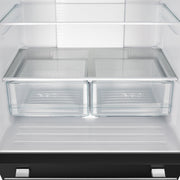 Forno Gallipoli 30-Inch French Door Refrigerator, 17.5 cu. ft., Black, with Ice Maker and Stainless Steel Handles (Model FFFFD1974-31BLK)