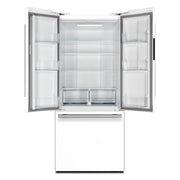 FORNO Gallipoli 30-Inch French Door Refrigerator, 17.5 cu ft, White, Ice Maker, Stainless Steel Handles (Model FFFFD1974-31WHT)