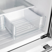 FORNO Gallipoli 30-Inch French Door Refrigerator, 17.5 cu ft, White, Ice Maker, Stainless Steel Handles (Model FFFFD1974-31WHT)