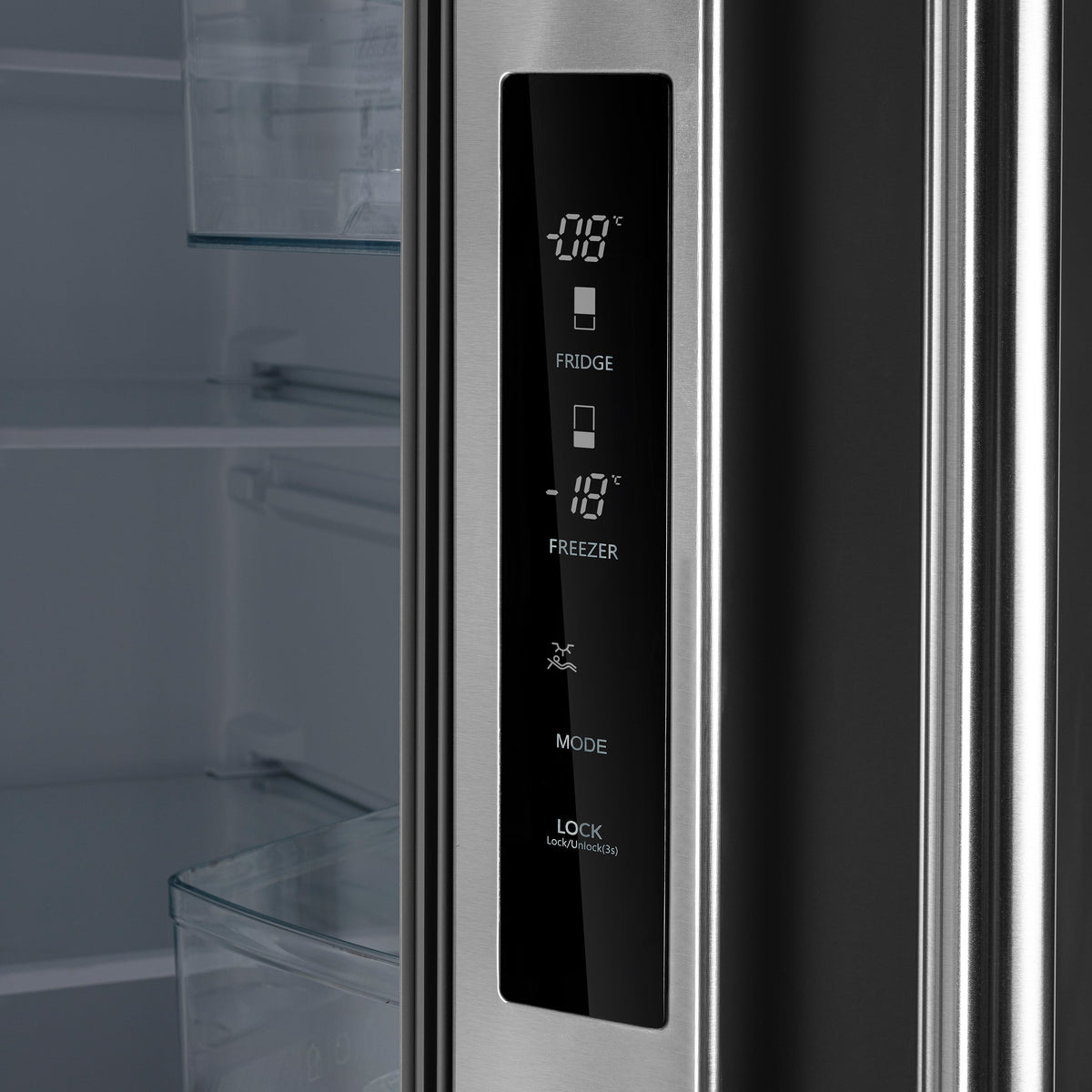 Forno Gallipoli 34-Inch Built-In French Door Refrigerator, 17.5 Cu. Ft., Stainless Steel, with Ice Maker and Grill Trim Kit (Model FFFFD1974-35SG)