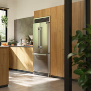 Forno Gallipoli 34-Inch Built-In French Door Refrigerator, 17.5 Cu. Ft., Stainless Steel, with Ice Maker and Grill Trim Kit (Model FFFFD1974-35SG)