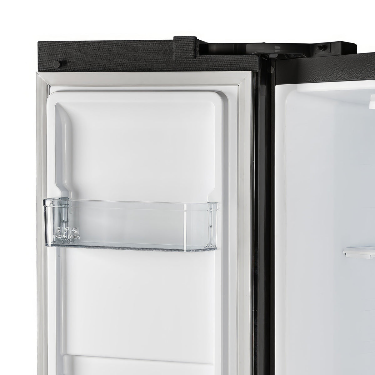 FORNO Salerno 33-Inch French Door Refrigerator, 15.6 Cu. Ft., Black with Stainless Steel Handles (Model FFRBI1805-33BLK)