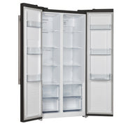 Forno Salerno 33-Inch French Door Refrigerator, 15.6 Cu. Ft., Black with Antique Brass Handles (Model FFRBI1805-33BLK)