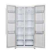 Forno Salerno 33-Inch Refrigerator, 15.6 cu ft, White, with Antique Brass Handles (Model FFRBI1805-33WHT)