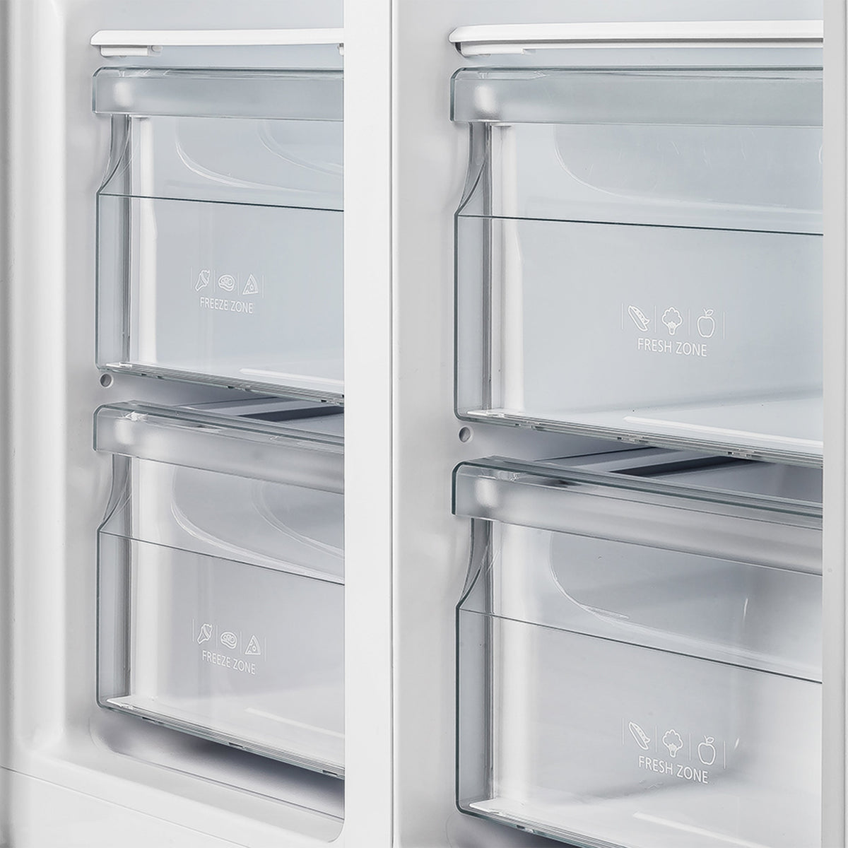 Forno Salerno 37-Inch Side-by-Side Built-In Refrigerator, 15.6 Cu. Ft., Stainless Steel with Grill Trim Kit (Model FFRBI1805-37SG)