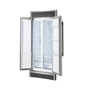 Forno Salerno 37-Inch Side-by-Side Built-In Refrigerator, 15.6 Cu. Ft., Stainless Steel with Grill Trim Kit (Model FFRBI1805-37SG)