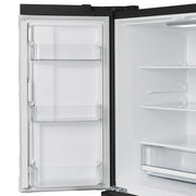 FORNO Moena 36-Inch Counter-Depth Refrigerator, 19.2 cu. ft., with Ice Maker, Black with Antique Brass Handles (FFRBI1820-36BLK)