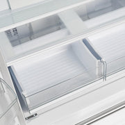 Forno Espresso Moena 36 in Counter-Depth French Door Refrigerator, 19.2 cu ft, White, with Ice Maker and Stainless Steel Handles (FFRBI1820-36WHT)